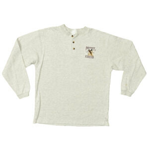 Vintage Outfit USA by Diport 'Pheasants Forever' Henley Long Sleeve 2XL Stained